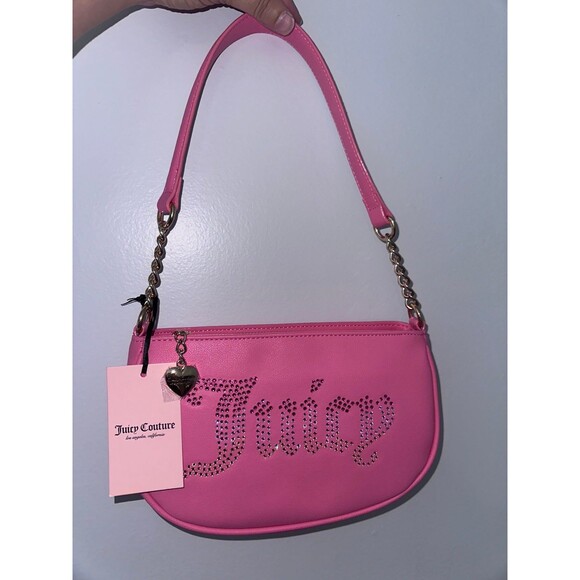 Juicy Couture Pink Lemonade Bling Shoulder Bag NEW - Picture 2 of 6